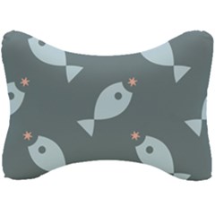 Fish Star Water Pattern Seat Head Rest Cushion by HermanTelo