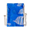 Fish School Bubbles Underwater Sea Drawstring Bag (Small) View1