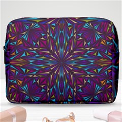 Kaleidoscope Triangle Curved Make Up Pouch (large) by HermanTelo