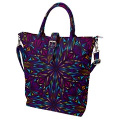 Kaleidoscope Triangle Curved Buckle Top Tote Bag by HermanTelo