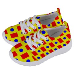 Pattern Circle Plaid Kids  Lightweight Sports Shoes by HermanTelo