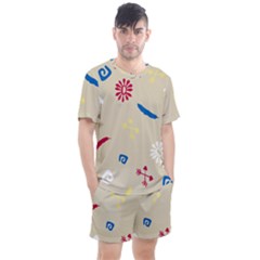 Pattern Culture Tribe American Men s Mesh Tee And Shorts Set