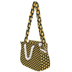 Pattern Halloween Pumpkin Color Yellow Rope Handles Shoulder Strap Bag by HermanTelo