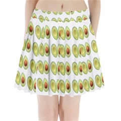 Pattern Avocado Green Fruit Pleated Mini Skirt by HermanTelo