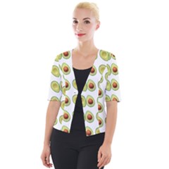 Pattern Avocado Green Fruit Cropped Button Cardigan by HermanTelo