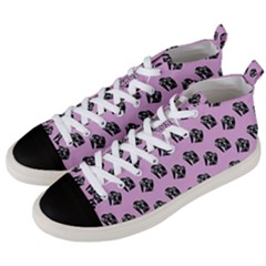 Girl Face Lilac Men s Mid-top Canvas Sneakers by snowwhitegirl