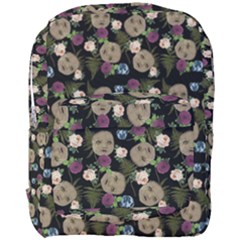 Cracked Doll Pattern Black Full Print Backpack by snowwhitegirl