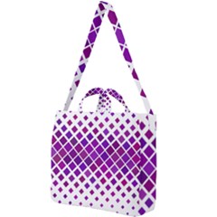 Pattern Square Purple Horizontal Square Shoulder Tote Bag by HermanTelo