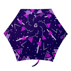 Purple Blue Geometric Pattern Mini Folding Umbrellas by HermanTelo