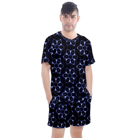 Purple Circle Wallpaper Men s Mesh Tee And Shorts Set by HermanTelo