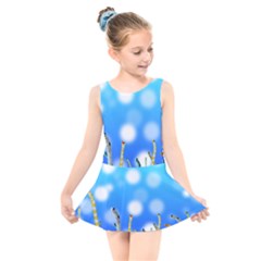 Sea Underwater Life Fish Kids  Skater Dress Swimsuit by HermanTelo