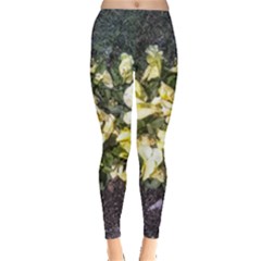 April Pansies Leggings  by Riverwoman