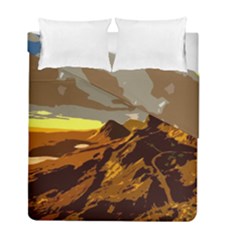 Scotland Monti Mountains Mountain Duvet Cover Double Side (full/ Double Size) by Sapixe