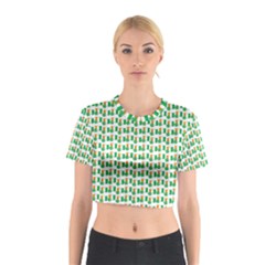 St-patricks Day Background Ireland Cotton Crop Top by HermanTelo