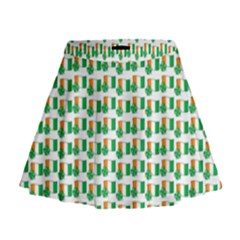 St-patricks Day Background Ireland Mini Flare Skirt by HermanTelo