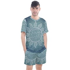 Sun Abstract Summer Men s Mesh Tee And Shorts Set