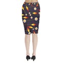 Flower Buds Floral Background Midi Wrap Pencil Skirt View2