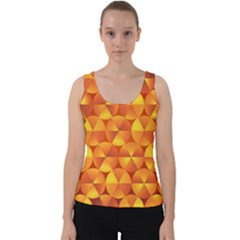 Background Triangle Circle Abstract Velvet Tank Top by Bajindul