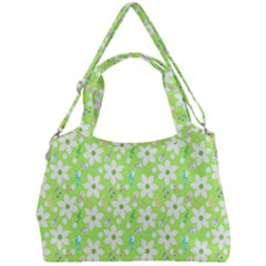 Zephyranthes Candida White Flowers Double Compartment Shoulder Bag by Bajindul