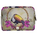 Cute Funny Coutan With Flowers Make Up Pouch (Medium) View2