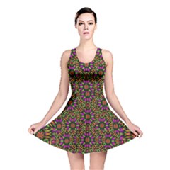 Paradise Flower In The Jungle Reversible Skater Dress by pepitasart