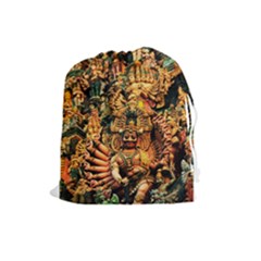 Sculpture Art Temple Tower Drawstring Pouch (large) by Pakrebo