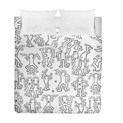 Doodle Pattern Duvet Cover Double Side (full/ Double Size) by Valentinaart