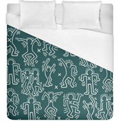 Doodle Pattern Duvet Cover (king Size) by Valentinaart