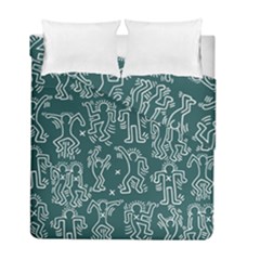 Doodle Pattern Duvet Cover Double Side (full/ Double Size) by Valentinaart