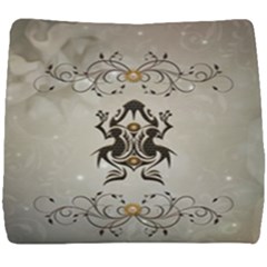 Wonderful Elegant Frog With Flowers Seat Cushion by FantasyWorld7