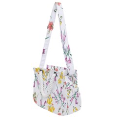 Wild Flower Rope Handles Shoulder Strap Bag by charliecreates