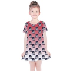 Forest Girl Gradient Red Kids  Simple Cotton Dress by snowwhitegirl