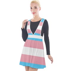 Transgender Pride Flag Plunge Pinafore Velour Dress by lgbtnation