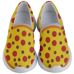 Pizza Table Pepperoni Sausage Copy Kids  Lightweight Slip Ons by Nexatart