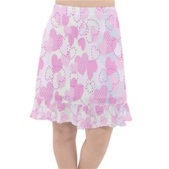 Valentine Background Hearts Bokeh Fishtail Chiffon Skirt by Nexatart