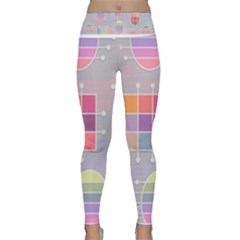 Pastels Shapes Geometric Lightweight Velour Classic Yoga Leggings by Nexatart