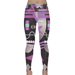 Background Abstract Geometric Lightweight Velour Classic Yoga Leggings by Nexatart