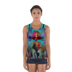 Background Sci Fi Fantasy Colorful Sport Tank Top  by Nexatart