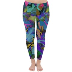 Flowers Abstract Branches Classic Winter Leggings by Nexatart