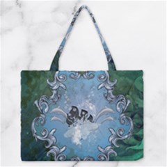 Surfboard With Dolphin Zipper Medium Tote Bag by FantasyWorld7