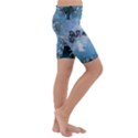 Surfboard With Dolphin Kids  Lightweight Velour Cropped Yoga Leggings View3
