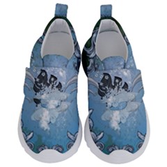 Surfboard With Dolphin Kids  Velcro No Lace Shoes by FantasyWorld7