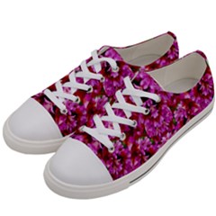 Flowers And Bloom In Sweet And Nice Decorative Style Women s Low Top Canvas Sneakers by pepitasart