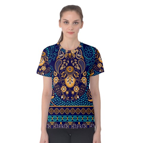 African Pattern Women s Cotton Tee by Sobalvarro