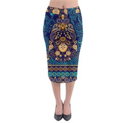 African Pattern Midi Pencil Skirt by Sobalvarro