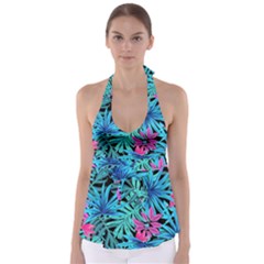 Leaves  Babydoll Tankini Top by Sobalvarro