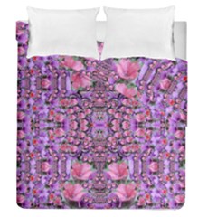 World Wide Blooming Flowers In Colors Beautiful Duvet Cover Double Side (queen Size) by pepitasart