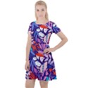 Exotic Cap Sleeve Velour Dress  View1