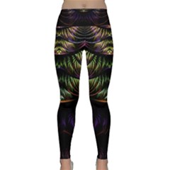 Fractal Colorful Pattern Fantasy Lightweight Velour Classic Yoga Leggings by Pakrebo