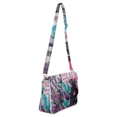 Graffiti Grunge Love Shoulder Bag With Back Zipper by ArtistRoseanneJones